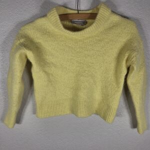 Everlane Alpaca Wool Blend Sweater Size M Yellow Women's Pullover Crew Neck